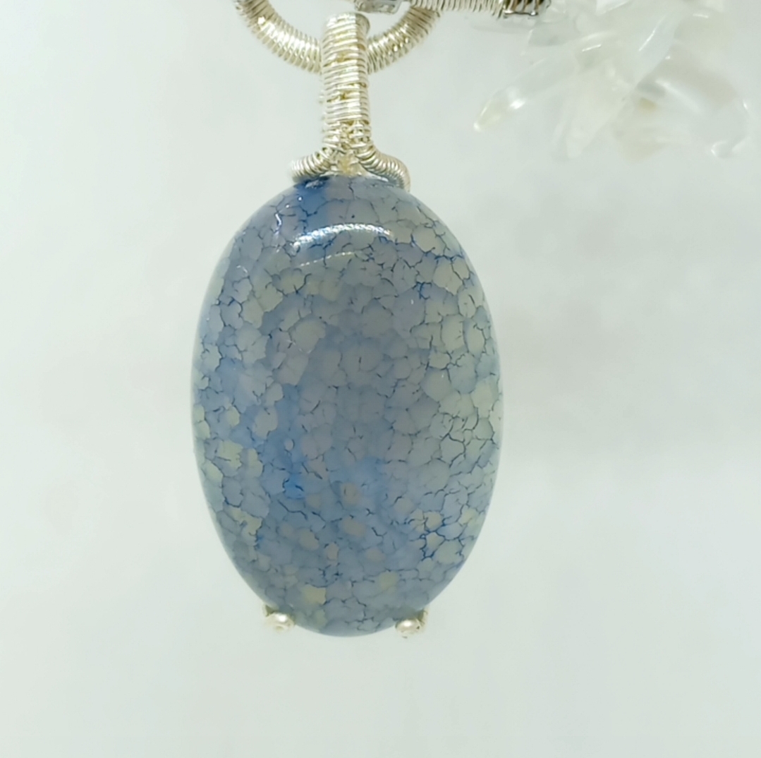 DAMARLI AKİK-OPALİT EL YAPIMI KOLYE