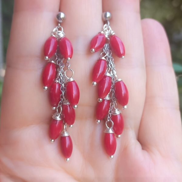 Arpa Mercan el yapımı küpe Arpa Mercan el yapımı küpe