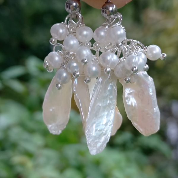 Doğal Keshi İnci el yapımı küpe Doğal Keshi İnci el yapımı küpe