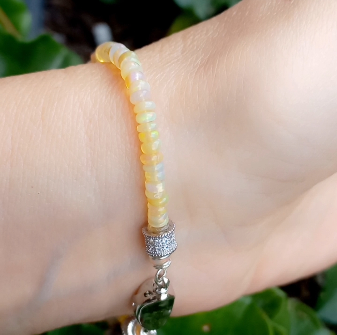 Etiyopya Opal Zirkon el yapımı bileklik