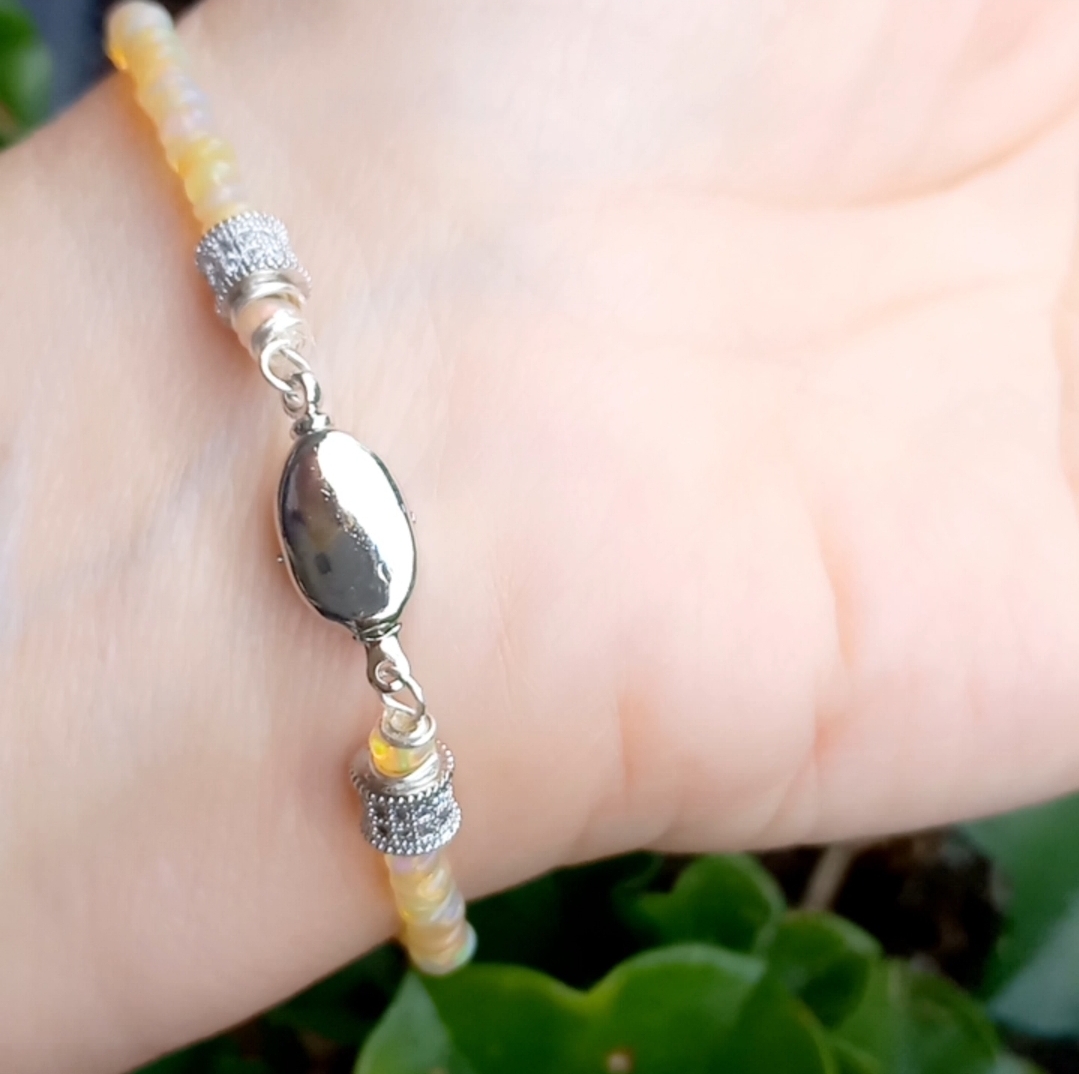 Etiyopya Opal Zirkon el yapımı bileklik