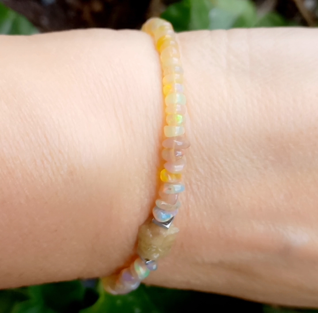 Etiyopya Opal Zirkon el yapımı bileklik