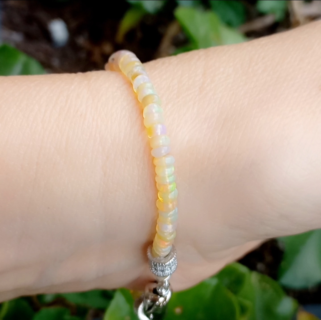 Etiyopya Opal Zirkon el yapımı bileklik