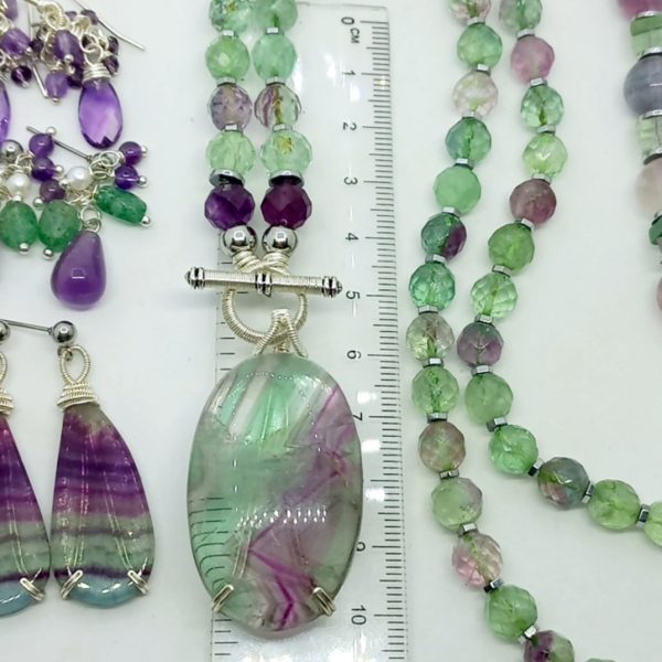 Florit Hematit el yapımı kolye