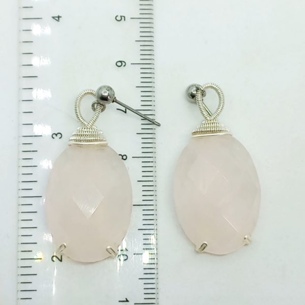 Kuvars çelik aparatlı el yapımı küpe