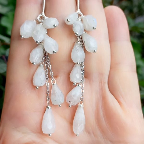 Hindistan el kesimi Aytaşı çelik aparatlı el yapımı küpe